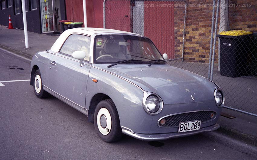 Canon A35 Datelux old Fiat car, Lyttelton.