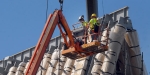 Cardboard Cathedral under construction in Christchurch, New Zealand. Photograph 3 April 2013