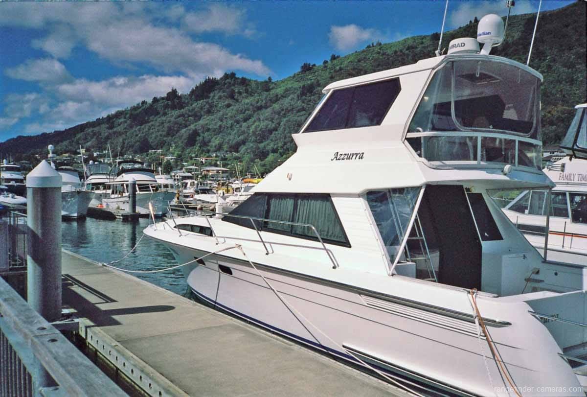 Olympus XA marina at Picton. Azzurra.