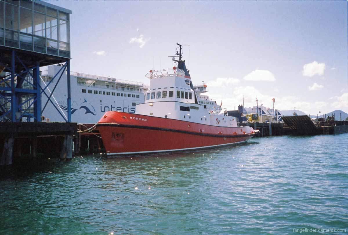Olympus XA. Picton. The 30-metre  tug Monowai built in 1973 at Picton.