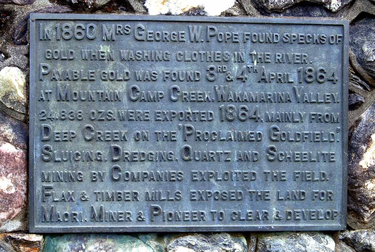 Plaque on the Centennial Memorial.